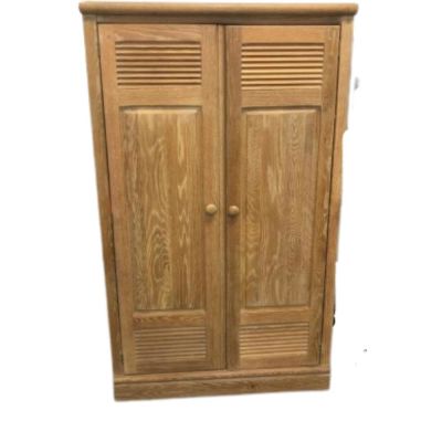 Vintage Wooden Armoire w Linens. full