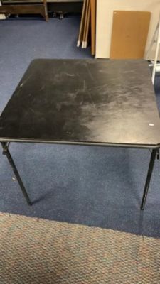 Black Folding Portable Card Table. card table