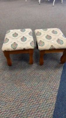 Pair Vintage Powell Collection Foot Stools. 15 inches wide 9 inches tall, very good condition