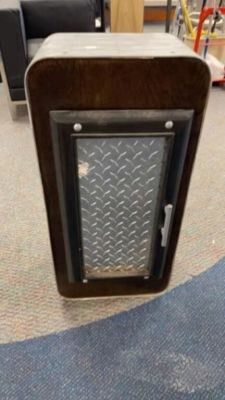 Repurposed Payphone Box to Cabinet. telephone payphone box