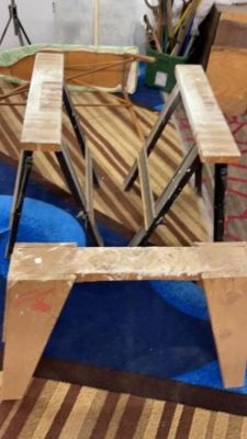 Wood Saw Horses, 2 Folding. 3