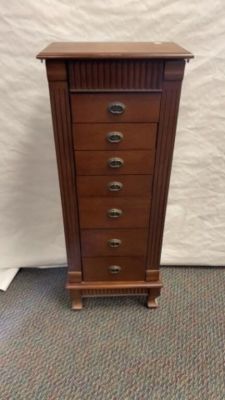 Standing Armoire Jewelry Box Stand. 38 inches tall 15 inches wide