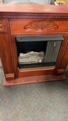 Faux Fireplace Storage doors NON ELECTRIC. 44.5 inches wide 42 inches tall- sterno cans were 