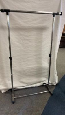 Portable Rolling Clothing Rack. breaks down to transport