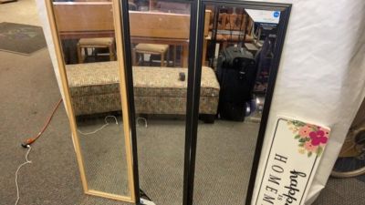 Wall Mirrors and Wall Sign. Mirrors are 50 inches tall