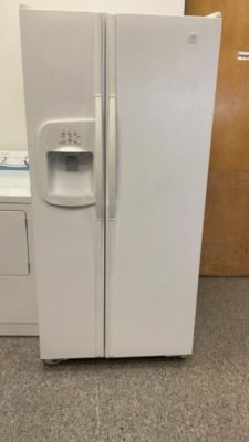 Maytag Side by Side REFRIGERATOR Model MSD2432gr. 68 inches tall 31 inches deep and 32 inches 