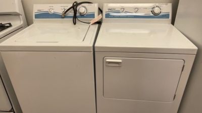 Admiral Capacity Plus Washer and Dryer. Working in estate electric dryer