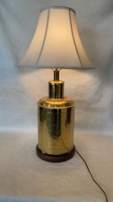 Hollow Brass Table Lamp. 31 inches tall working