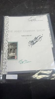 The Andy Griffith Show Script Autographed. The Andy Griffith show autographs BETTY LYNN script 