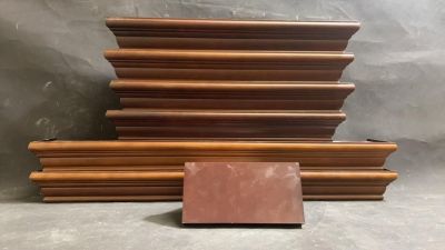 7 Floating shelves. Easy install and mount. 7 wood shelves 3 feet 2 feet and 9 inches long