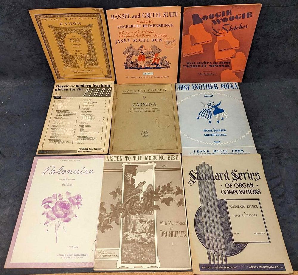 Lot 12: 9 Vintage Sheet Music And Sheet Music Paperbacks