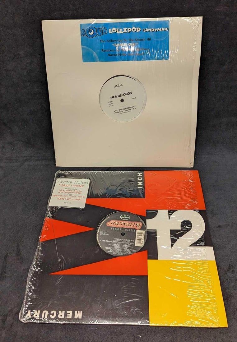 Lot 17: 2 Aqua And Crystal Waters Mix LPs