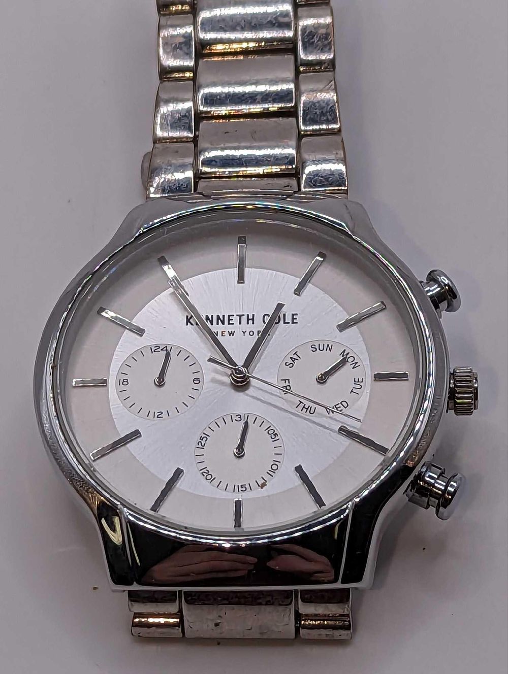 Lot 19: Kenneth Cole Men's Multifunction Silver Tone Watch