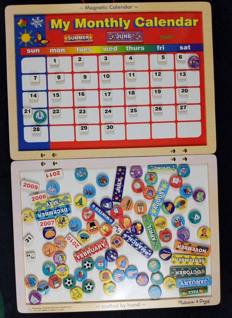 Lot 36: My Monthly Magnetic Calendar By Melissa And Doug