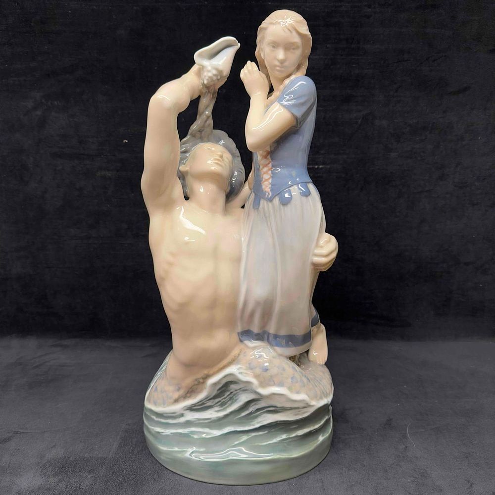 Lot 39: Royal Copenhagen Agnete & Merman The Seaman Figurine Large Porcelain Figure 4187