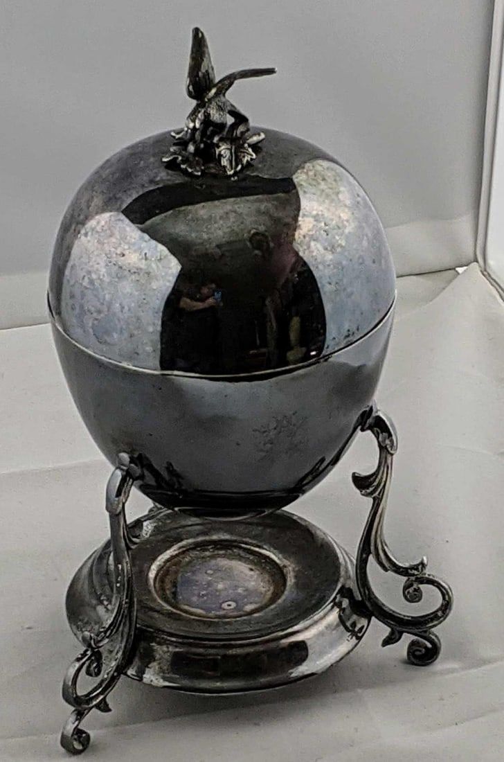Lot 42: Vintage Silver Plate Egg Coddler