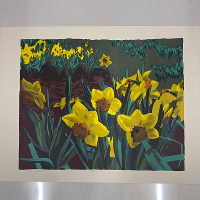 Daffodil in the Shade Wilcox Artist Proof AP Serigraph Lot of Three 3 Serigraphs. Artist Proof 