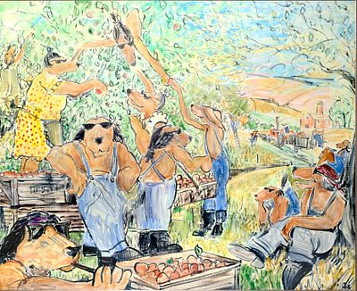 S&N Ivan Clarke "Harvest Hounds" Medium Gicl&eacute;e. Ivan Clarke "Harvest Hounds" Medium Gicl&eacute;e 