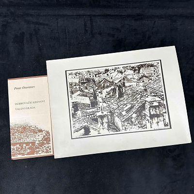 Rooftops of Dubrovnik Roofs by Petar Otoranov Croatia Art Print. This item is in good pre owned 
