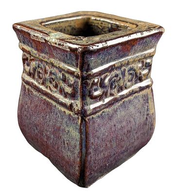 Vintage Ceramic Heavy Glossy Glazed Vase. Here is an rather heavy ceramic vase that has had a 