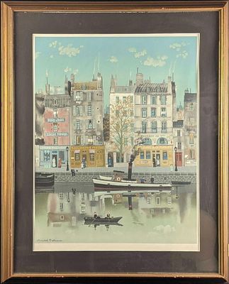 Michel Delacroix Paris Cityscape Framed Print This print is framed under what seems like 