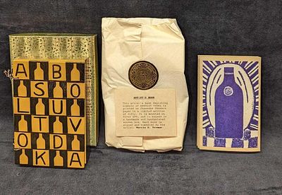 LE Absolut Vodka Artist's Book" by Marcia G. Yerman. This artist's book depicting symbols of 