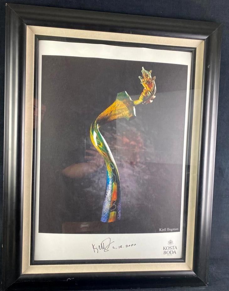 Lot 453: Kosta Boda Art Glass Kjell Engman Signed Print