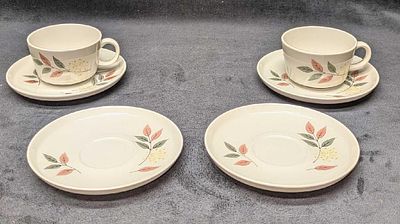 Retired Franciscan Springsong Saucers & Flat Cups. Retired Franciscan Springsong Saucers &amp; 