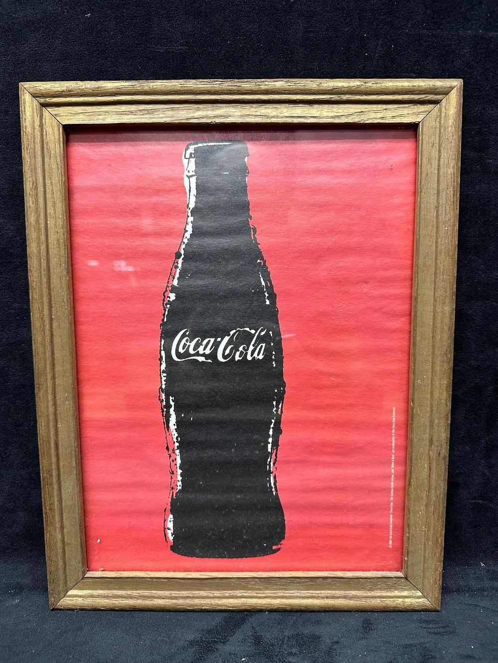 Lot 477: Framed Coca Cola Bottle Silhouette Poster Print 2005