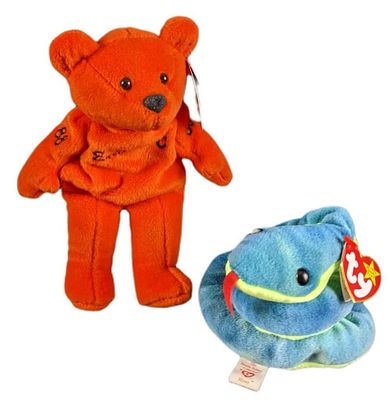 Beanie Baby Hissy Snake And Bammers Eric Lindros. This lot includes: 
(1) Beanie Baby Hissy 5th 