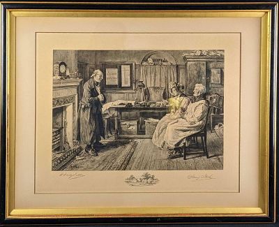James Dobie "Country Clients" Engraving After Walter. "Country Clients" antique engraving, based 
