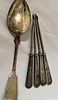 Sterling Silver Serving Spoon & Dessert Skewers. This lot contains a Sterling Silver Serving Image - 1