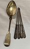 Sterling Silver Serving Spoon & Dessert Skewers. This lot contains a Sterling Silver Serving Image - 4