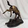 Wicked Pony By Frederic Remington Hand Made Real Bronze Art Sculpture Large Jumbo Figure. This Image - 7