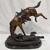 Wicked Pony By Frederic Remington Hand Made Real Bronze Art Sculpture Large Jumbo Figure. This Image - 8