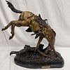 Wicked Pony By Frederic Remington Hand Made Real Bronze Art Sculpture Large Jumbo Figure. This Image - 16