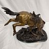 Wicked Pony By Frederic Remington Hand Made Real Bronze Art Sculpture Large Jumbo Figure. This Image - 17