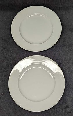 2 Retired Rosenthal China Dinner Plates A. This is part of the now retired, "Composition White" 