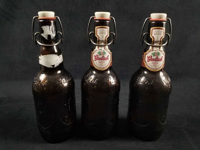 A Lot of 3 Vintage Beer Bottles Holland Grolsch Holland Amber Ale Swing Porcelain Tops This lot 