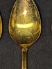 7 Cambridge Gold Electroplated Stainless Oval Soup Spoons. Each is approx 1 1/2" x 1/2" x 7 Image - 2