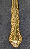 7 Cambridge Gold Electroplated Stainless Oval Soup Spoons. Each is approx 1 1/2" x 1/2" x 7 Image - 6
