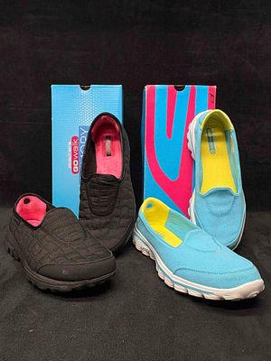 Sketchers GO Walk Series Slip-On Sneakers Bundle. Sitting in brand-new to like-new conditions 