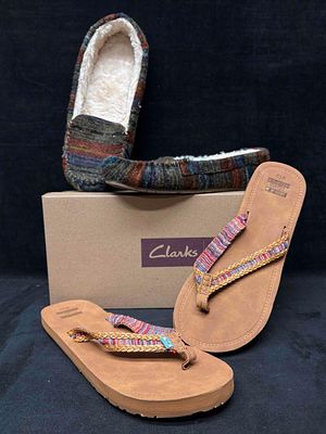 Multicolored Moccasins and Tom Flip Flops Bundle. Sitting in brand-new to like-new conditions 
