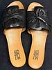 Miz Mooz Leather Slide Sandals and J.Jill Tan Thong Sandals Bundle. Sitting in brand-new to Image - 2