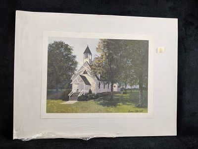 Susan Oller Chapel Lithrograph Print. This is an lithograph of the Altamonte Chapel located in 