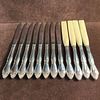 Oneida Celebrity Dinner Knives Floral Design Kitchen Steak Knife Set of 12 Twelve. This Image - 1