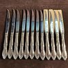 Oneida Celebrity Dinner Knives Floral Design Kitchen Steak Knife Set of 12 Twelve. This Image - 6