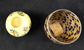 Hand Sculpted Candle And Mosaic Canister. This lot includes: 
(1) Small Mosaic Glass Canister. Image - 7