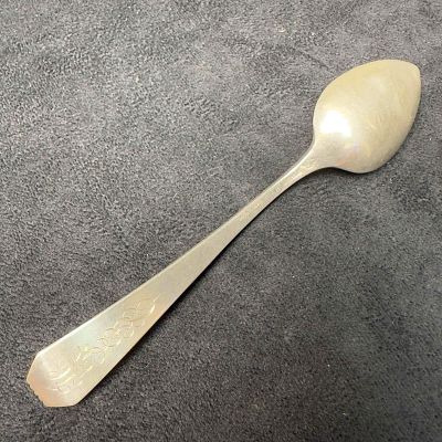 Flat Handle Butter Spreader Chantilly Sterling Silver Grapefruit Tea Spoon Monogram. WM Wise & 