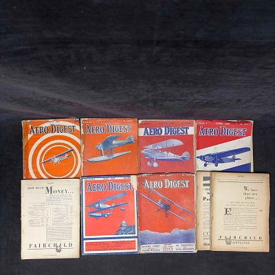 Aero Digest Aviation Magazine 1920's Lot of 9 Nine Magazines Collection Set. This Aero Digest 
